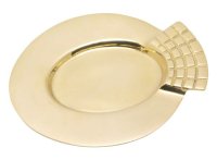 Kerzenteller Messing Gold poliert 7 x 5 cm innen