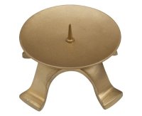 Vierfußleuchter Eisen Gold dünner Dorn...