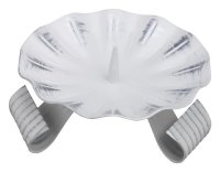 Dreisußleuchter Eisen weiss/silber mit Dorn...