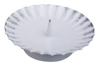 Kerzenleuchter Eisen weiss/silber mit Dorn Ø 12 cm...
