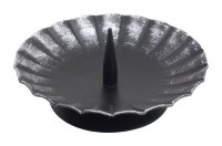 Kerzenleuchter Eisen schwarz mit Dorn Ø 9,5 cm...