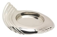 Kerzenteller Messing Silber 6,5 x 4,5 cm innen