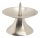 Kerzenleuchter dicker Dorn Messing Silber matt Ø 9 cm für Kerzen Ø 7 cm