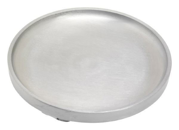 Kerzenteller Aluminium matt Ø 12 cm für Kerzen Ø 10 cm