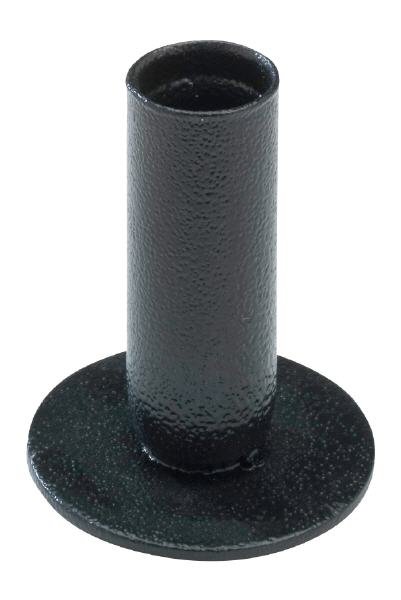 Stabkerzenhalter Eisen Schwarz mit Textur Höhe 8 cm für Kerzen Ø 2 - 2,5 cm