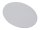 Kerzenteller Oval Aluminium Weiß gebürstet Unterseite mit Filz 17 x 12 cm