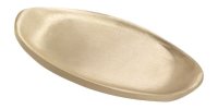 Kerzenteller Oval Messing Gold matt 9 x 4 cm innen