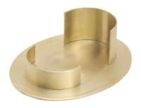 Kerzenhalter Oval Messing Gold matt 9 x 5 cm innen
