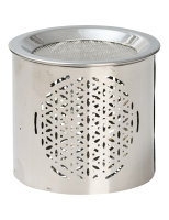 Räucherstövchen Stahl silber H 6 cm