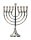 Chanukka 9armig vernickelt H 21,5 cm
