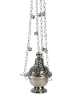 Rauchfass mit Glöckchen vernickelt H 16 cm