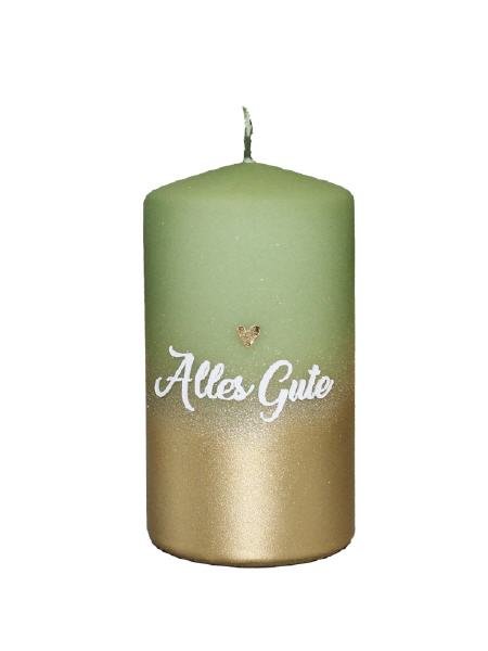 Spruchkerze "Alles Gute", 130 x 70 mm