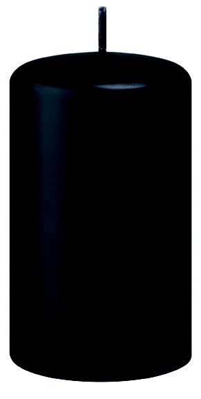 4 Stück Adventskerzen Schwarz 80 x Ø 60 mm