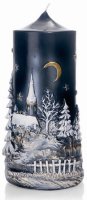 Weihnachtskerze "Stille Nacht" Dunkelblau 225 x...