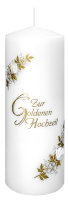 Kerze zur Goldhochzeit 220 x Ø 78 mm mit...