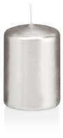 Stumpenkerzen Silber 100 x Ø 60 mm, 4 Stück