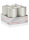 Stumpenkerzen Silber 100 x Ø 60 mm, 4 Stück