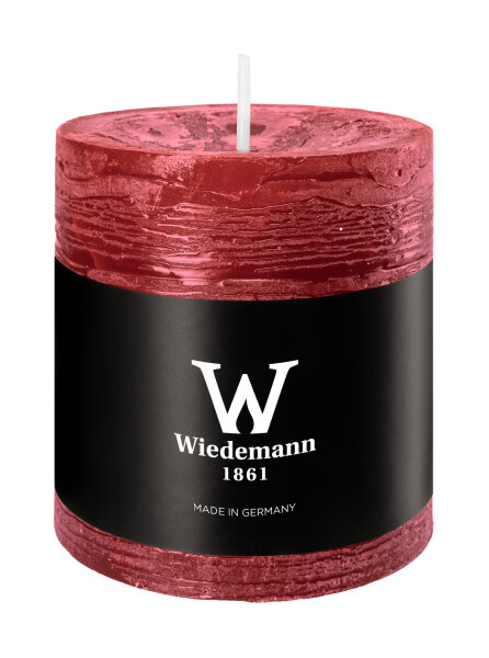 Durchgefärbte Stumpen Kerzen Bordeaux 80 x Ø 68 mm, 1 Stück
