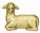 Verzierornament "Osterlamm" Gold 22 x Ø 25 mm, 1 Set á 6 Stück