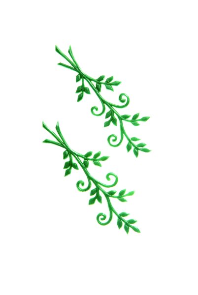 Verzierornament "Zweige" Dunkelgrün 80 x Ø 30 mm, 1 Stück