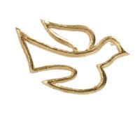 Verzierornament "Taube" Gold 25 x Ø 40...