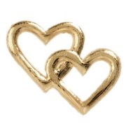 Verzierornament "Herzchen" Gold 20 x Ø...