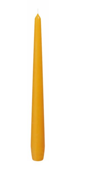 100% Bienenwachs Spitzkerzen Natur 250 x Ø 23 mm, 6 Stück