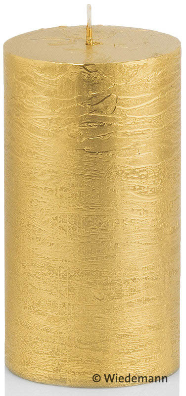 Rustik Marble Stumpenkerzen Gold 90 x Ø 58 mm günstig im Kerzen Onlin