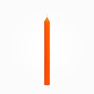 Durchgefärbte Leuchterkerzen Orange 250 x Ø 22 mm, 8 Stück