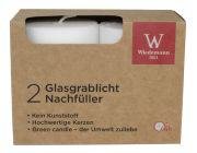 2er Pack Nachfüllkerzen für Grablichte 85 x 57 mm, Brenndauer 52 Stunden