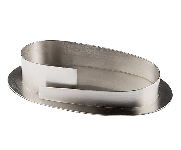 Kerzenleuchter für Ovalkerzen Silber Messing für Kerzen 70 x 140  mm