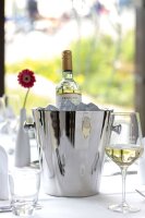 Wein-/Sekt Flaschenkühler Hochglanz poliert (H) 23 x...