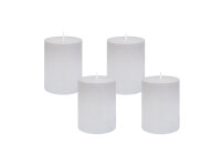 4er Set Scandic Stumpenkerzen durchgefärbt Hell-Grau...