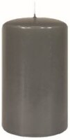 4 Stück Adventskerzen Grey Grau 130 x Ø 70 mm