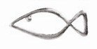 Verzierornament "Fische" Silber 10 x Ø...