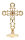 Standkreuz vergoldet H 21 cm