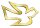 Verzierornament "Taube" Gold 20 x Ø 30 mm, 1 Stück