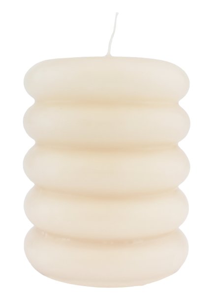 Stumpenkerzen "Sculptura" Creme 110 x Ø 90 mm, 4 Stück