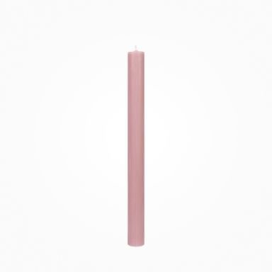 Durchgefärbte Stabkerze mit Flachkopf Staubrosa 290 x Ø 21 mm, 1 Stück