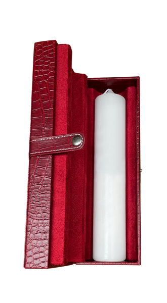 Set Kerzenrohling zum Verzieren Weiß 265 x Ø 50 mm mit Geschenketui