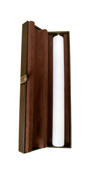 Set Kerzenrohling zum Verzieren Weiß 415 x Ø 30 mm mit Geschenketui
