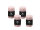 4er Set Durchgefärbte Stumpenkerzen Rosé