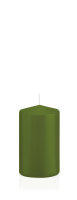 Stumpenkerzen mit Banderole Olive 100 x Ø 58 mm,...