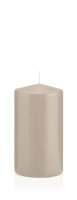 Stumpenkerzen mit Banderole Schlamm 130 x Ø 68 mm,...