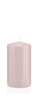 Stumpenkerzen mit Banderole Rosé 130 x Ø 68...