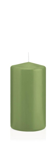Stumpenkerzen Pastell Grün Aloe Vera 100 x Ø 48 mm, 24 Stück