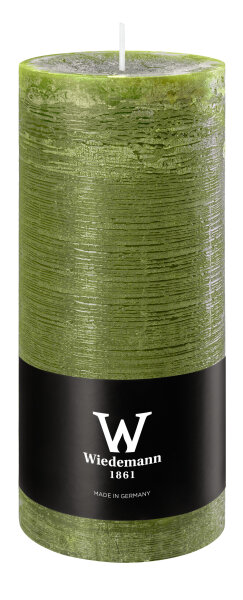 Durchgefärbte Stumpen Kerzen Olive 160 x Ø 68 mm, 1 Stück