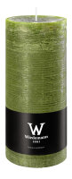 Durchgefärbte Stumpen Kerzen Olive 160 x Ø 68...