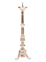 Altarleuchter vernickelt H 62 cm