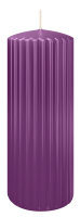 Rillen Kerzen Brombeer 200 x Ø 80 mm, 4 Stück